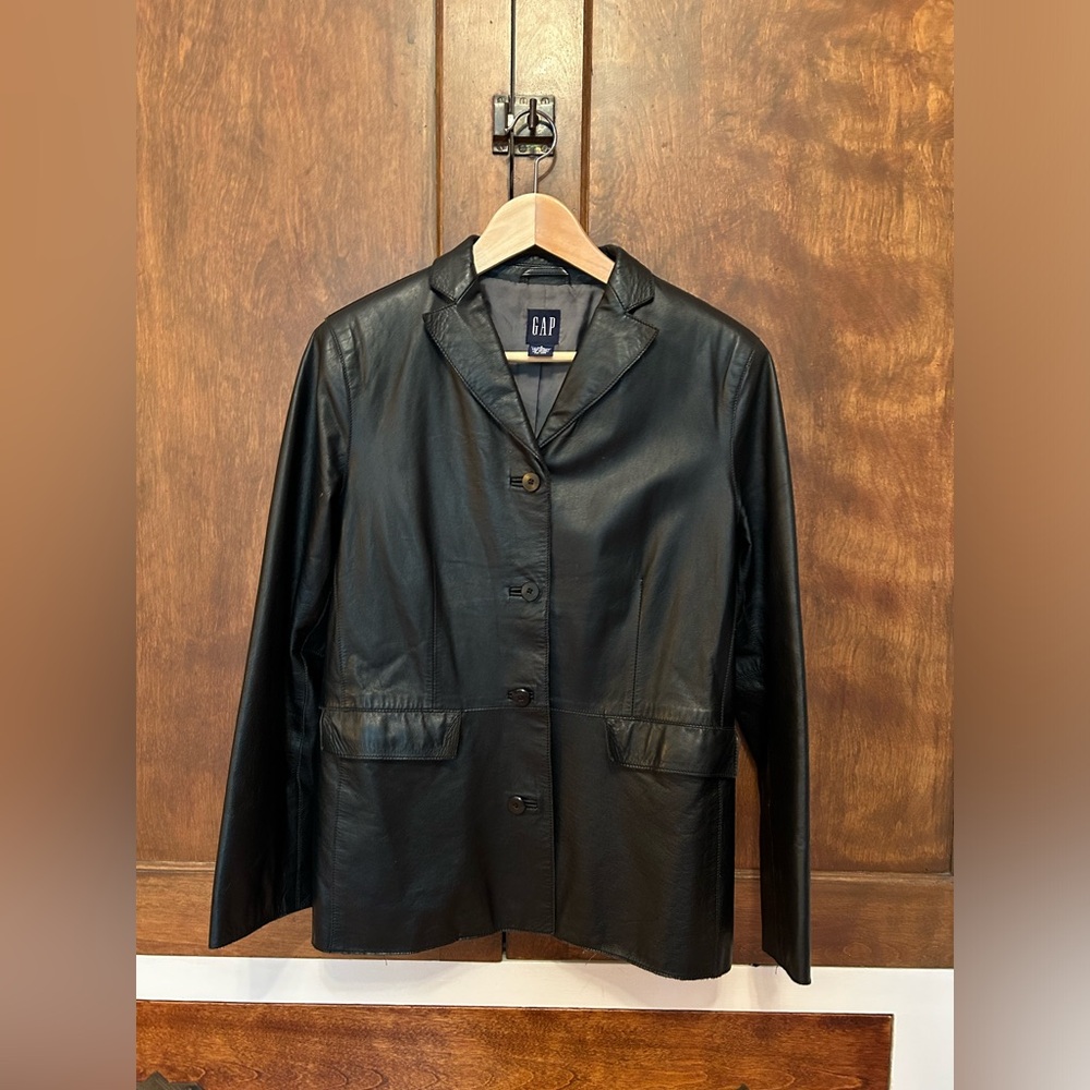 Gap Leather Blazer, size S